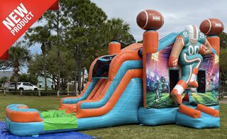 Wet or Dry Touchdown Bouncer Slide combo (Dual Lane)