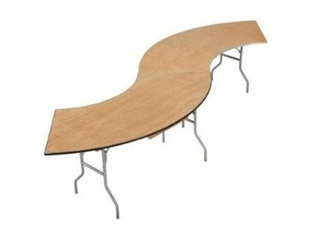 Table: 8' Wood Serpentine 