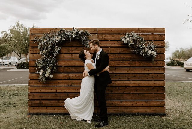 Rustic wood backdrop