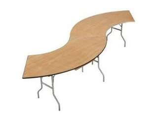 Table: 7' Wood Serpentine 