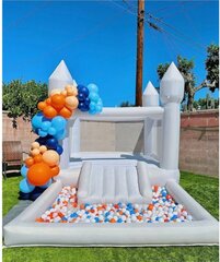 8 ft white bounce house