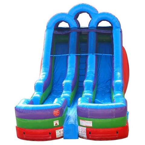 15ft Rainbow Dual Dry Slide rental Durham NC