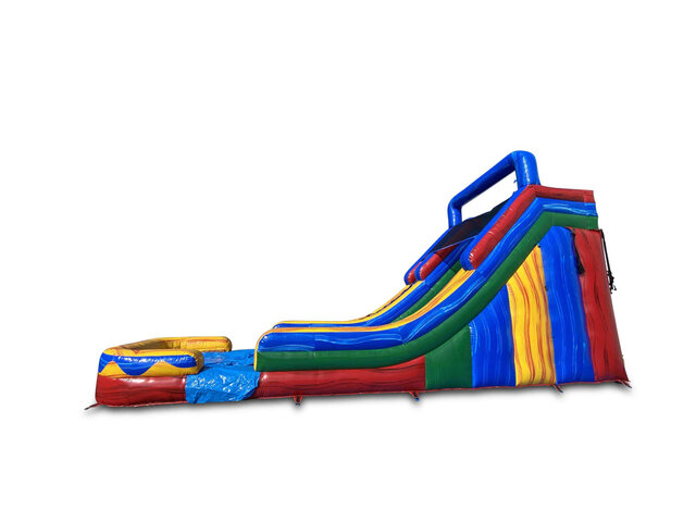 20ft dual-lane inflatable water slide with splash zone in Chapel Hill, NC