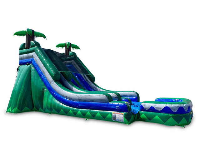 20ft dual-lane jungle water slide inflatable in Wake Forest, NC