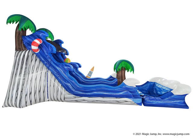 20ft Malibu Splash inflatable water slide rental in Youngsville, NC