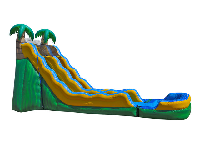 20ft Tropical Wave single-lane water slide rental in Chapel Hill, NC