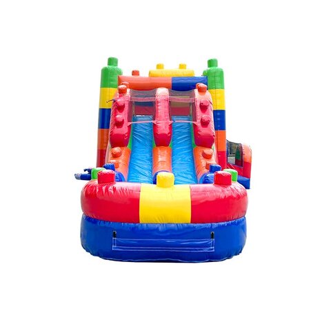 Block-style bounce house combo with water slides in Franklinton, NC