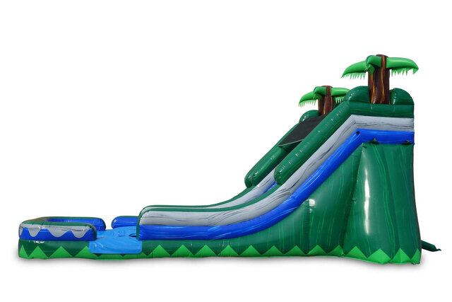 Large tropical dual slide rental with splash zone in Rolesville, NC