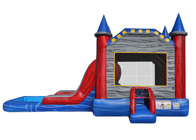 Enchanted Castle bounce house combo with splash pool in Knightdale, NC