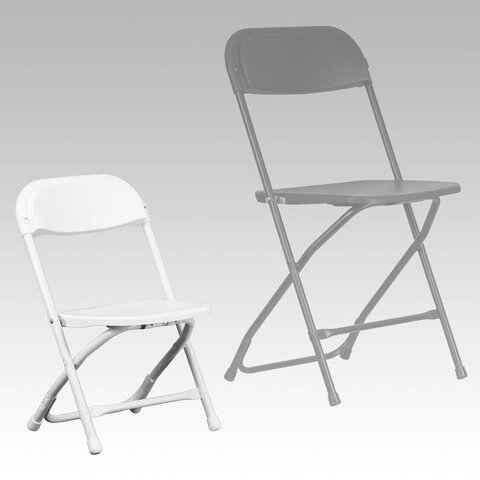 Kids white folding chairs bundle rental Louisburg NC