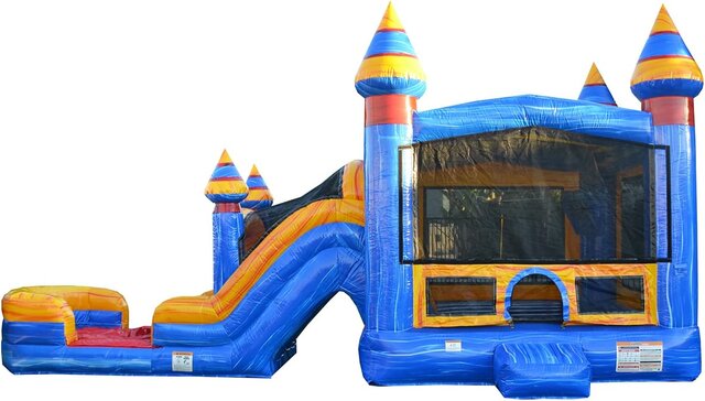 Melting Arctic dual-lane inflatable combo bounce house in Mooresville, NC