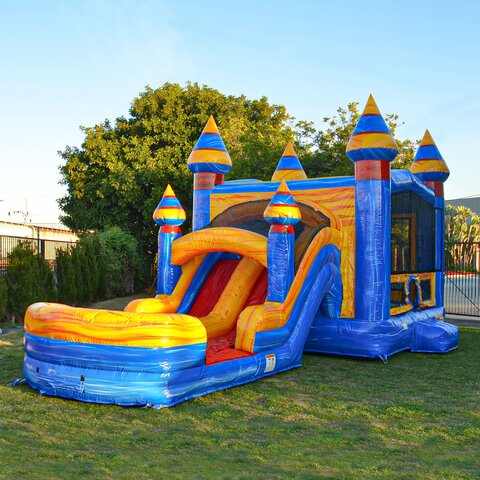 Arctic-themed inflatable combo bounce house rental in Middlesex, NC