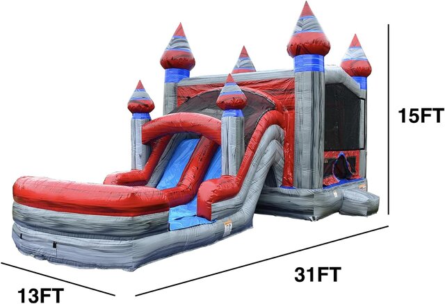 Titanium Wet Dual Combo inflatable bounce house rental in Mooresville, NC