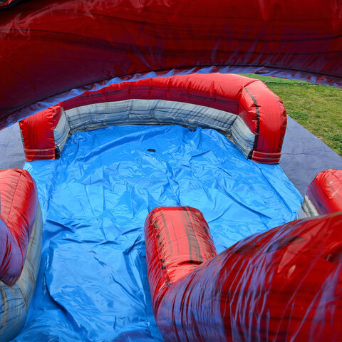 Dual-lane Titanium Wet Combo inflatable set up in Bunn, NC