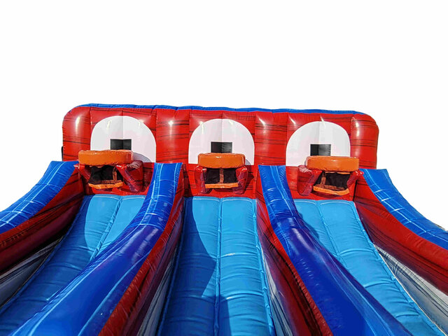 Triple Lane Mega Bungee Run Chapel Hill NC – fun bungee run basketball race