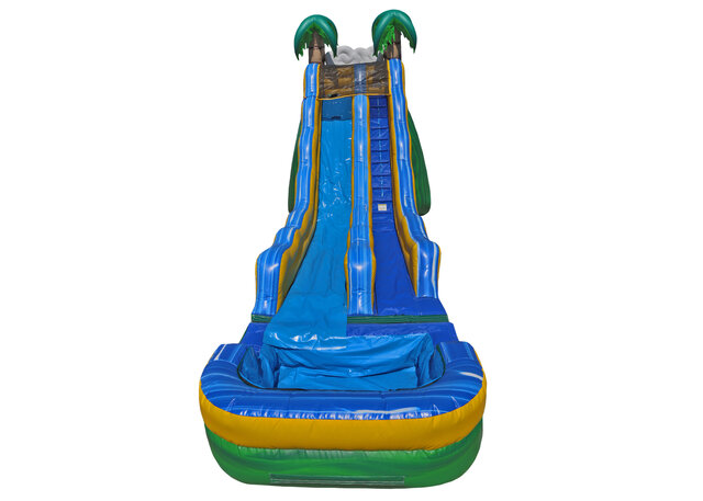 Vibrant 20ft Tropical Wave water slide with splash pool in Middlesex, NC