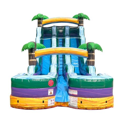18ft Yellow Tropical inflatable water slide in Middlesex, NC