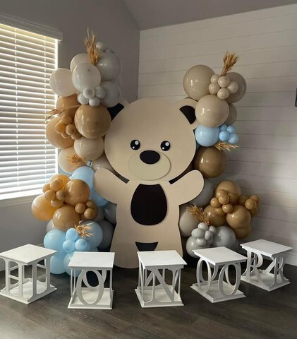 5 Foot Tall Wood Teddy Bear Prop