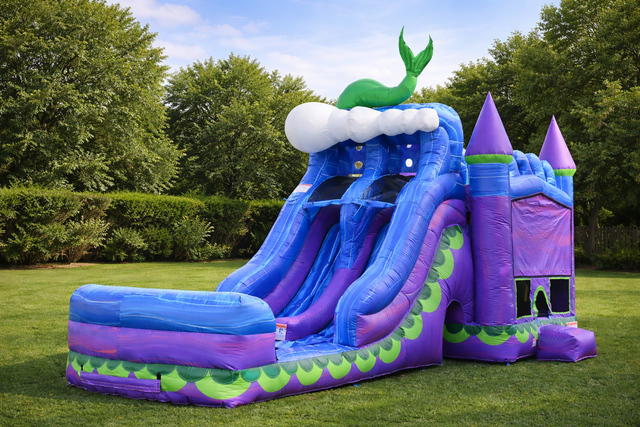 XL Epic Mermaid Dual Lane Combo Wet/Dry Slide