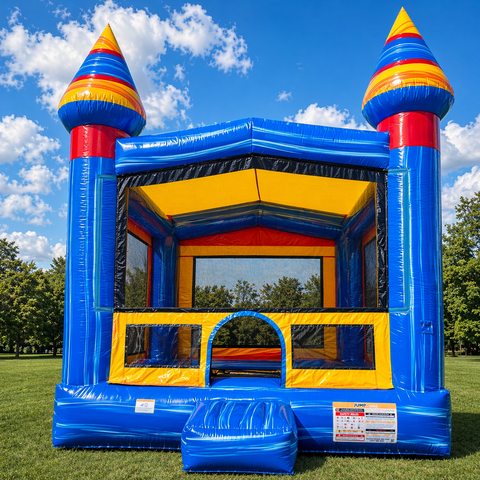 Melting Arctic Blue Rush 13' x 13' Bouncy House
