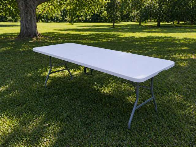 8Ft White Table 