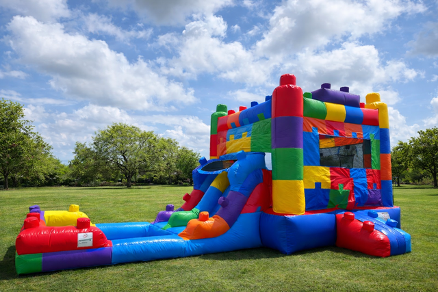 Blocks Bounche House combo Wet/Dry