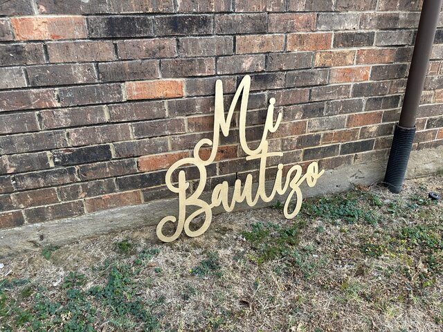 Mi Bautizo 36x36 Custom Wood Sign