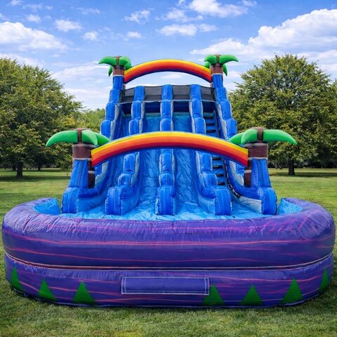 Triple Lane 20” Foot Extreme Water Slide