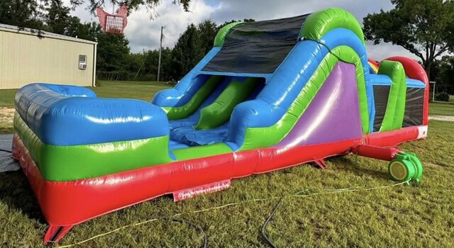 31 Ft Rainbow Obstacle Course Wet n Dry