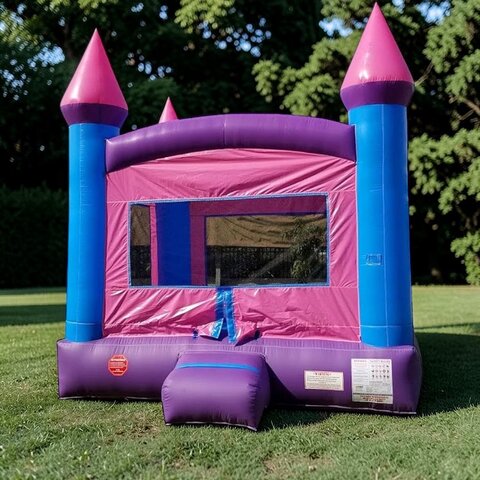 Princess Pink Purple Castle Bounce House 14x14