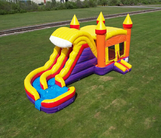 Purple Marble Wet/Dry Water Slide Combo