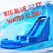 22" Single Lane Water Slide "Big Blue" Wet