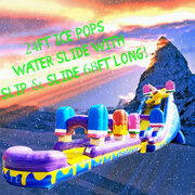 24Ft Ice Pops Water Slide and Slip n' Slide!