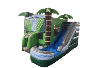 6 in 1 Tropical Wet Or Dry Bounce House