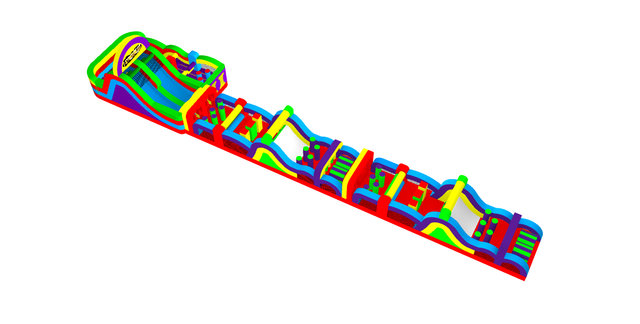110'x20' Retro Extreme Obstacle Course III