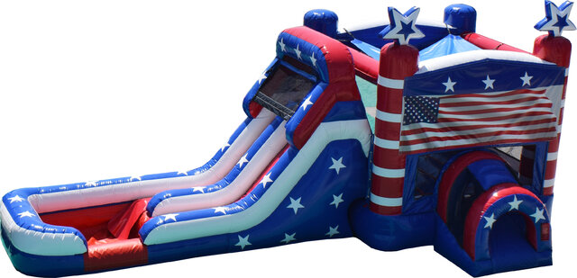 Old Glory Dual Lane Bounce N Slide (Wet)