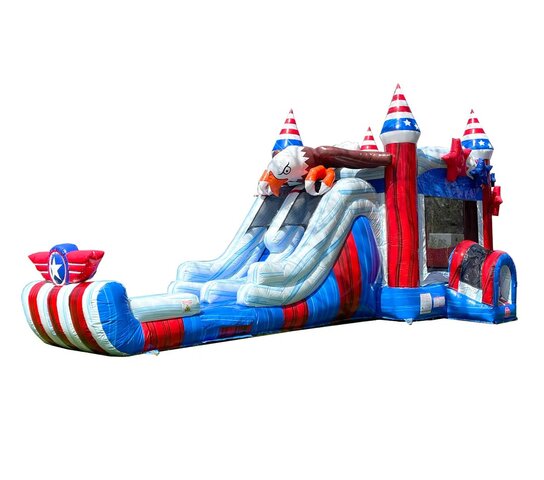 MEGA Patriotic Eagle Bounce N Slide (Dry)