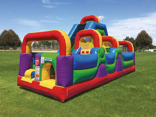 180° Junior Inflatable Obstacle Course and Slide