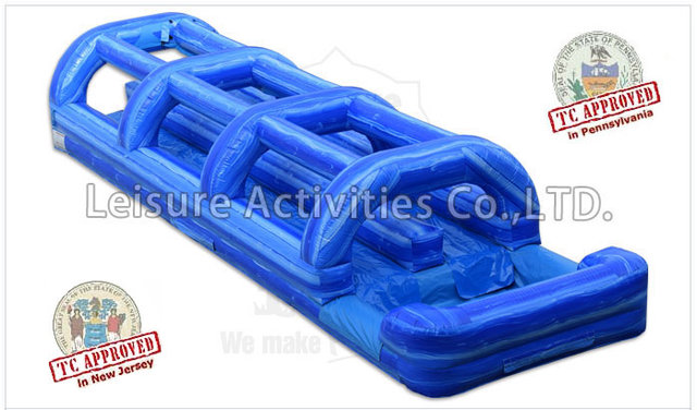 Dual Lane Inflatable Slip and Slide with Pool