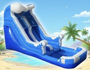 Tall Blue Wave Wet Slide 