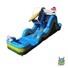 17ft Camper Dual lane Slide W/ Splash Pad