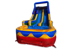 20ft Parachute  Dual Lane Waterslide W/ Splash Pad (Intro Price) Normally 599