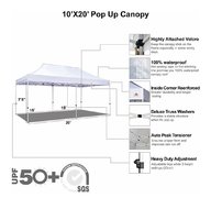10x20 white commerical canopy 