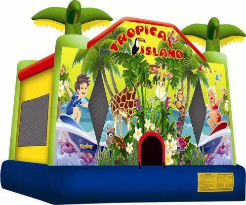 Tropical Island jumping castle