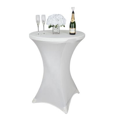 32 in Cocktail Table Cover Spandex (White)