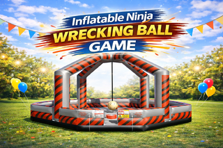 Inflatable Ninja Wrecking Ball Game