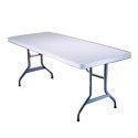 Pk- 1 Folding Table w/ 6 White Chairs Deal