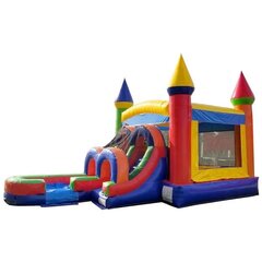 Modern Rainbow Wet/Dry Bounce House Combo