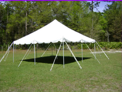 20 x 20 Pole Tent- Canvas White