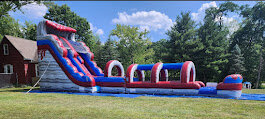 22ft volcano dual lane with slip and slide